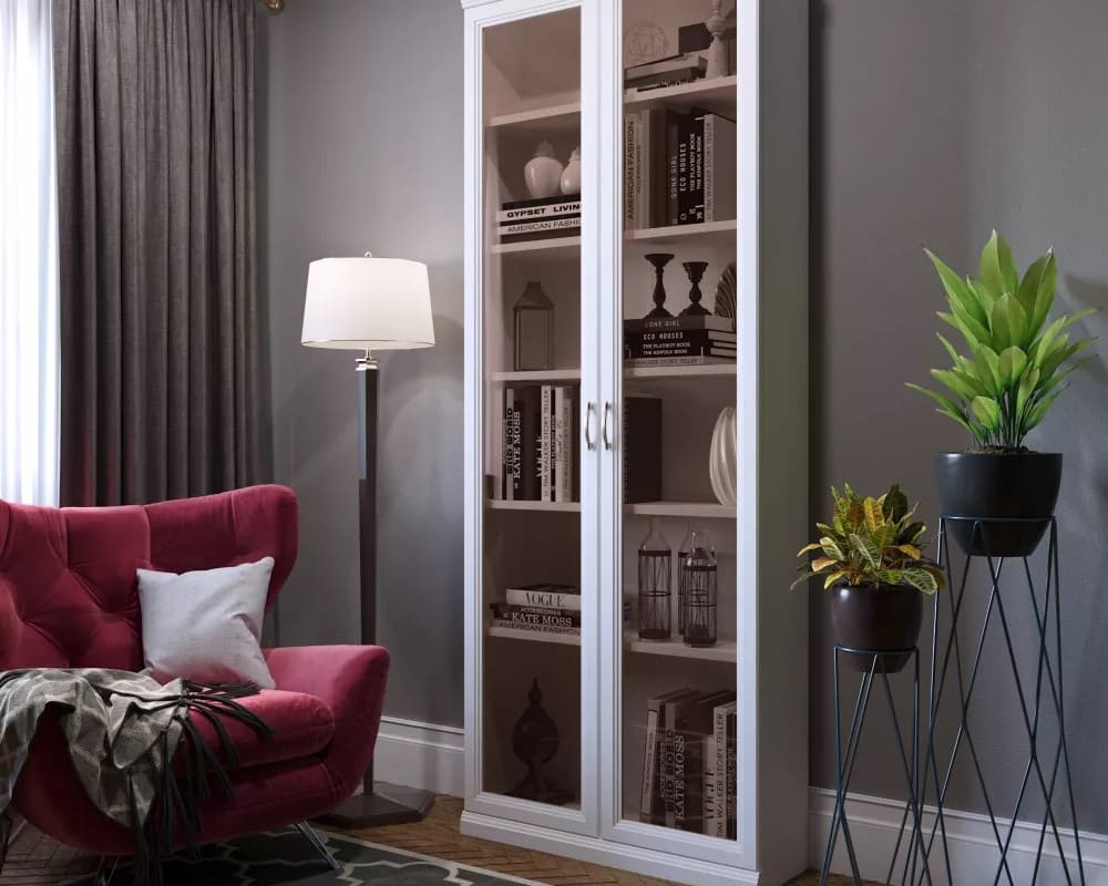 Шкаф для книг со стеклом